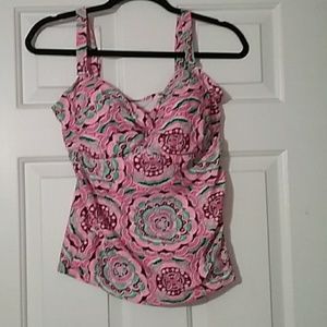 Pink mandala swim top